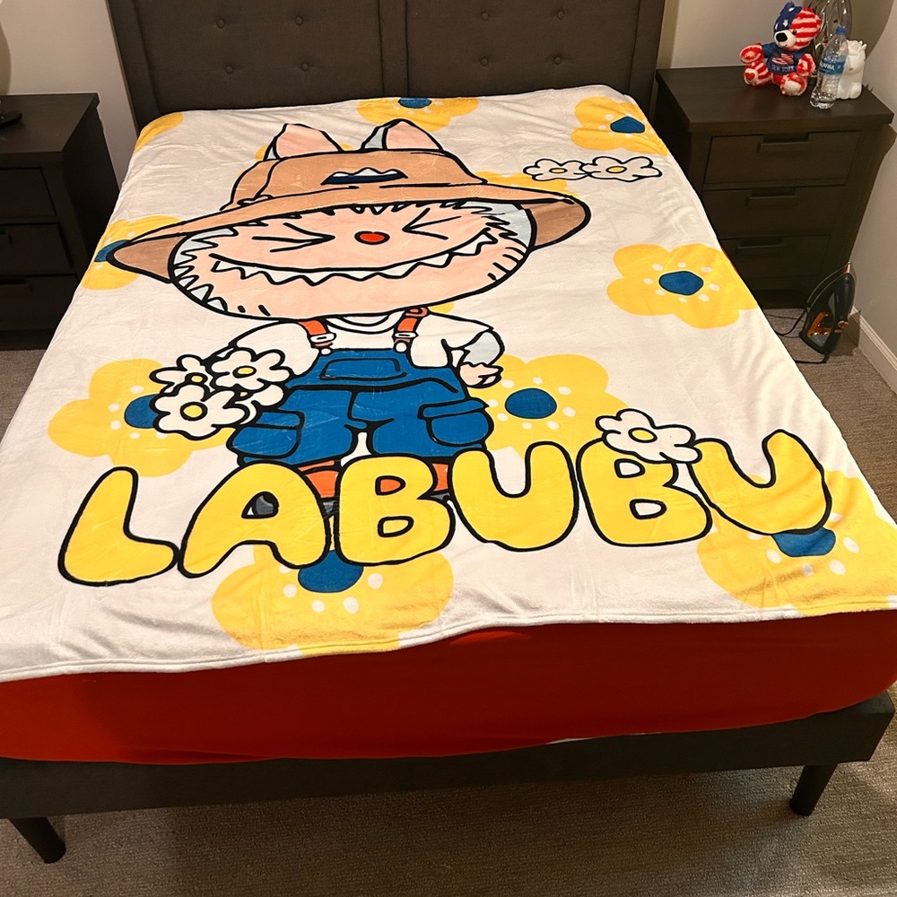 Labubu Soft Cozy Plush Blanket for Kids & Adults 58” x 79” Large fleece fleeces